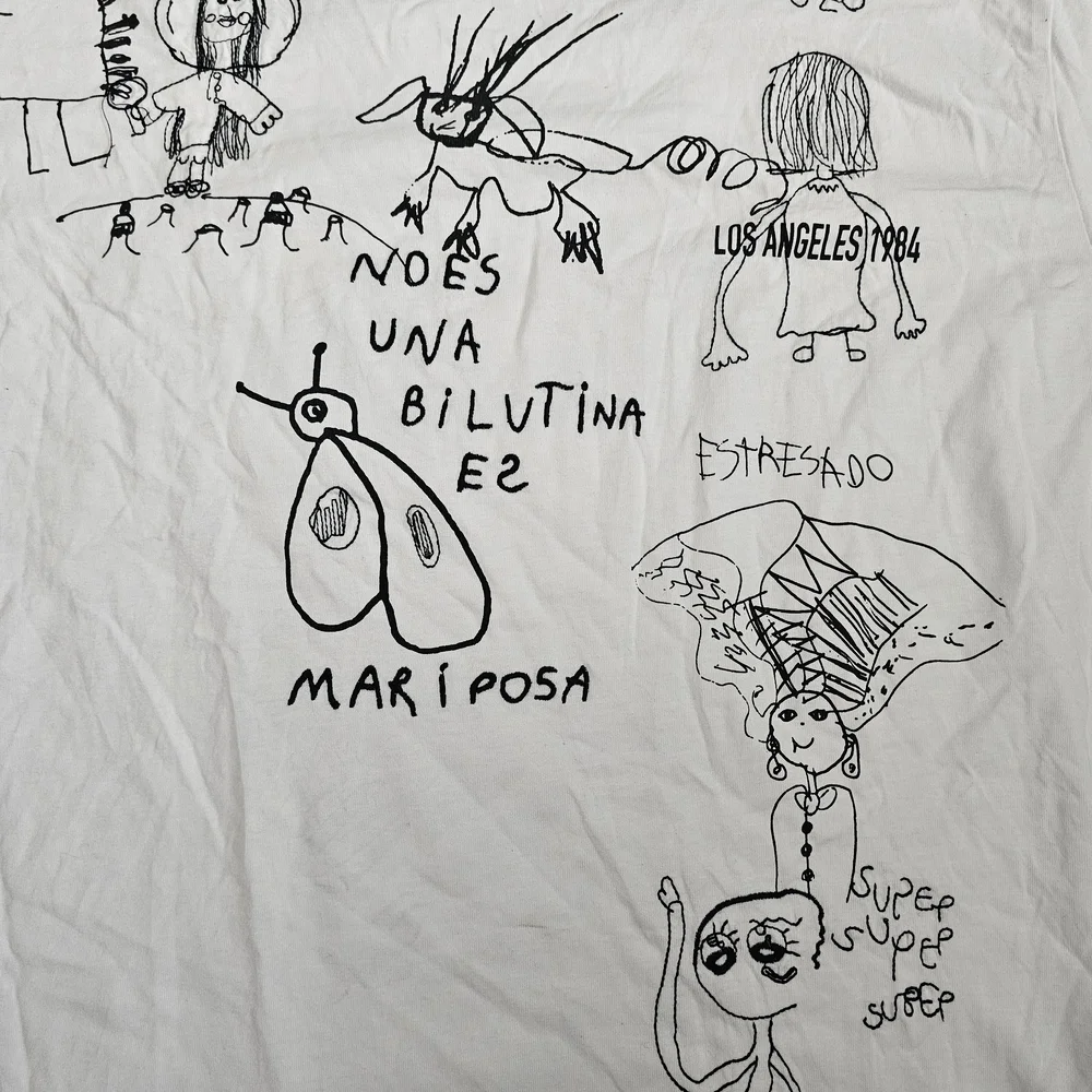 Zara Oversized White Graphic T-Shirt with Funky Illustrations - Picture 2 of 3